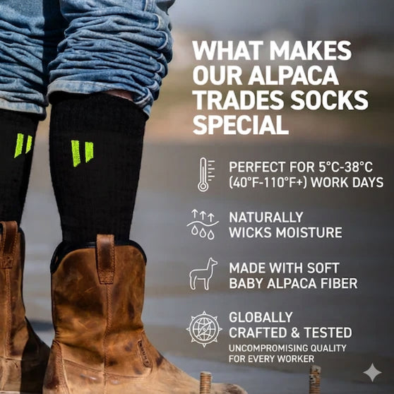 PureClo™ Trades Socks - Ultra-Durable Baby Alpaca Performance