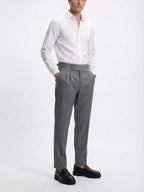 IVAR® Steel Grey Pleated Gurkha Pants