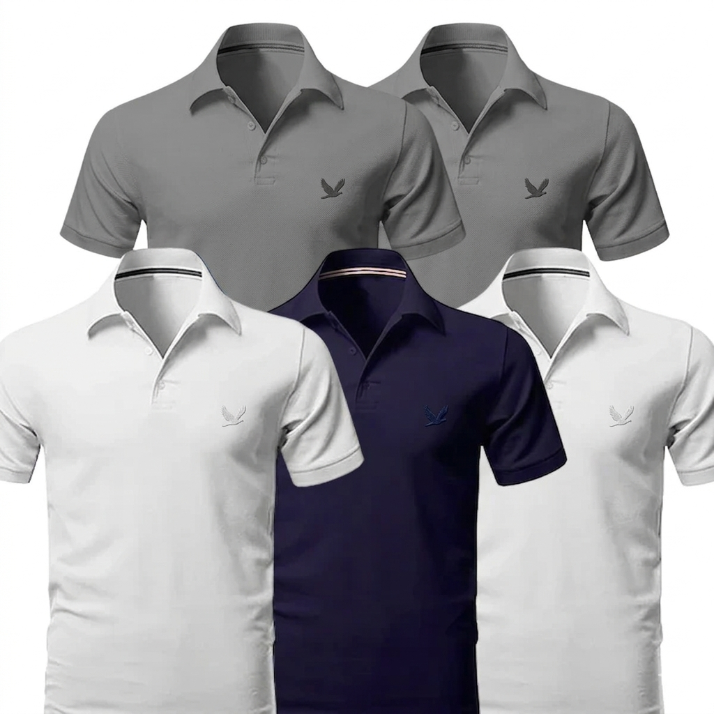 [BUY 3 GET 5]  Pure™ Essential Polo 5 Pack | Limited Edition