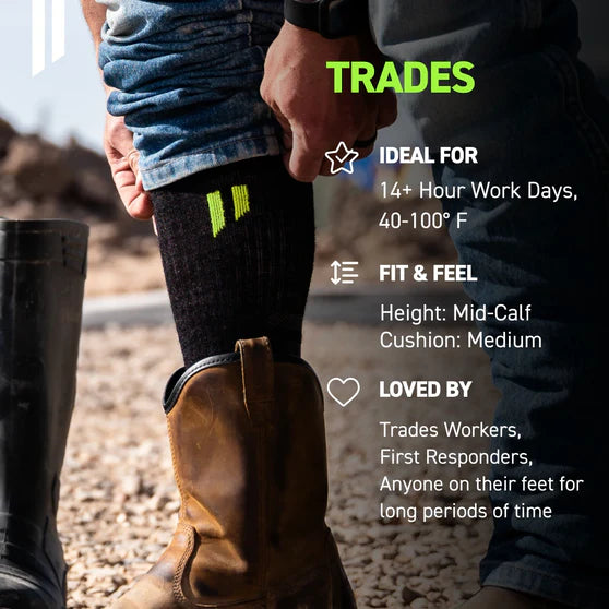 PureClo™ Trades Socks - Ultra-Durable Baby Alpaca Performance