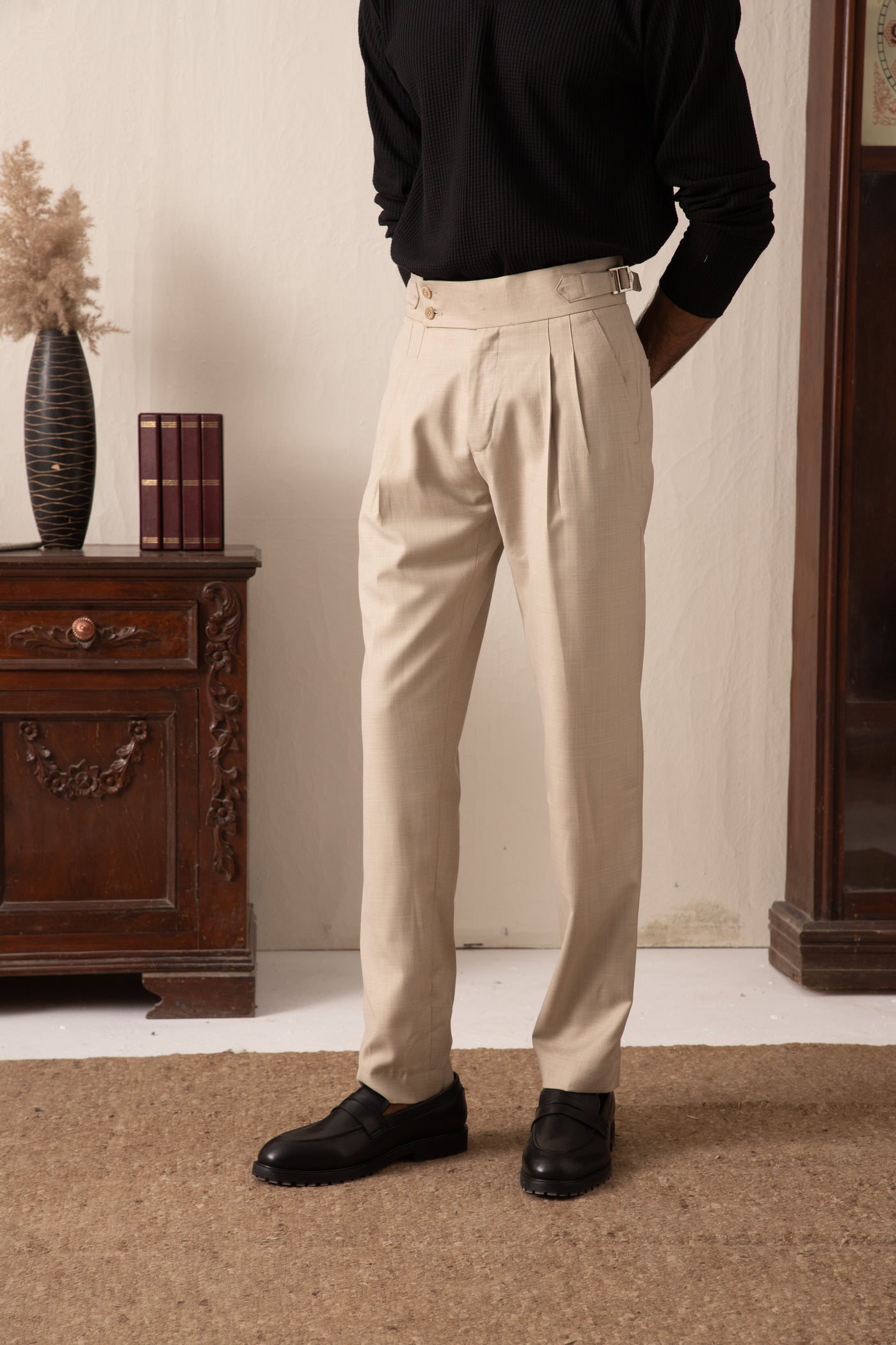 IVAR® Fawn Pleated Gurkha Pants