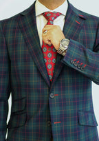 PURE | Signature Glen Plaid Suit – Green / Navy