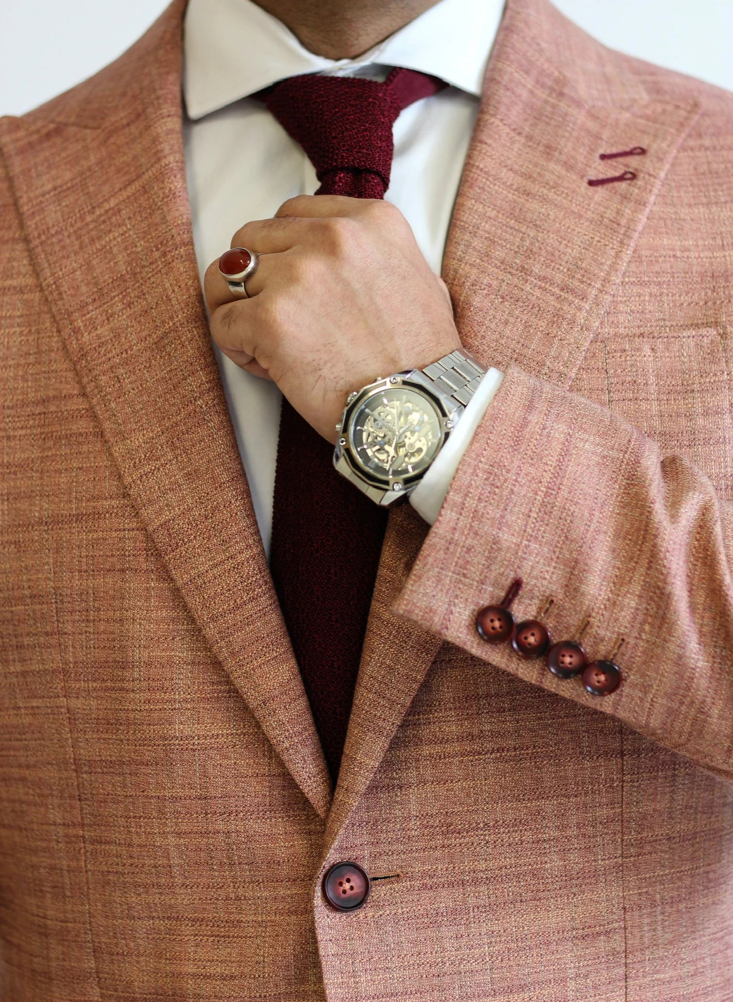 PURE | Cavani Bamboo Suit – Salmon