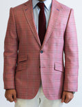 PURE | Cavani Windowpane Suit – Pink