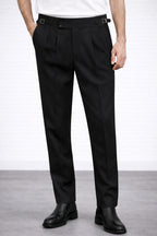 IVAR® Black Pleated Gurkha Pants