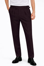 IVAR® Walnut Brown Pleated Gurkha Pants