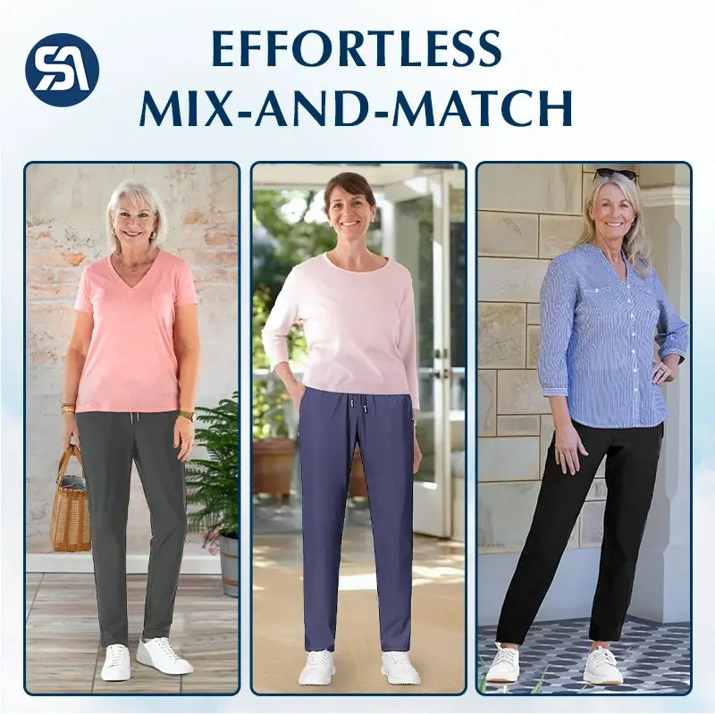 Pure StretchActive - NEW YEAR'S SALE 57% OFF - Women's Ultra Soft Stretch Perfect Drape Casual Pants