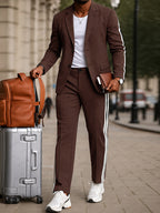 Modern Side Stripe Blazer Pants Set