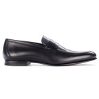 Aldrin Black Calf Leather Penny Loafer