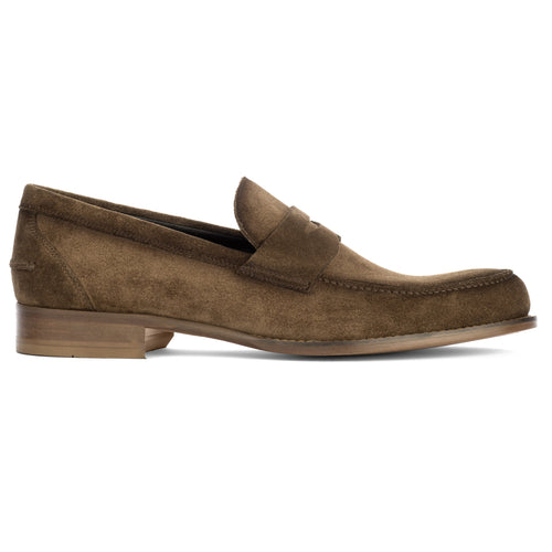 Atlantis Brown Box Suede Penny Loafer