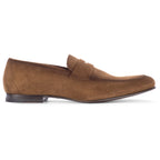 Aldrin Mid Brown Suede Penny Loafer