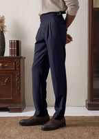 IVAR® Steel Blue Pleated Gurkha Pants