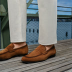 Aldrin Mid Brown Suede Penny Loafer