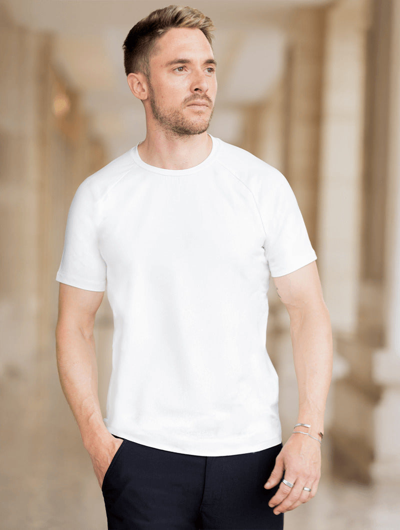 Balinaro Aleano fit white t-shirt for men - classic slim fit tee