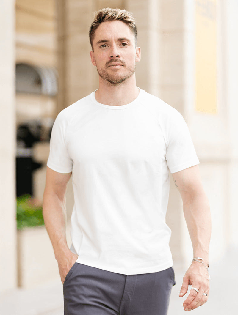 Balinaro Aleano fit white t-shirt for men - classic slim fit tee
