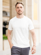 Balinaro Aleano fit white t-shirt for men - classic slim fit tee