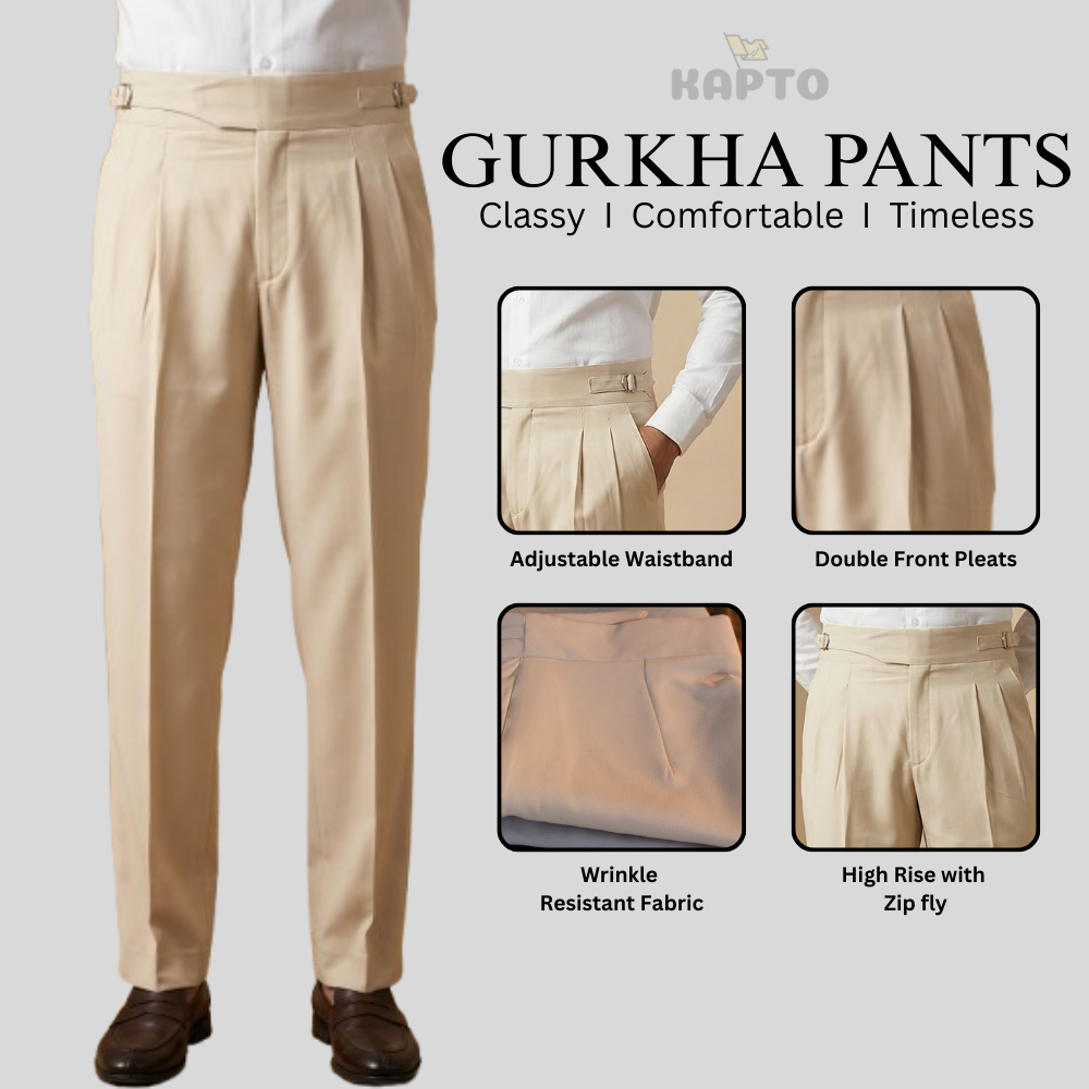 Beige Gurkha Pants