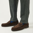 Belfast Dark Brown Suede Penny Loafer