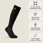 PureClo™ | Ultra-Soft Alpaca Compression Socks: All-Day Recovery & Zero Swelling