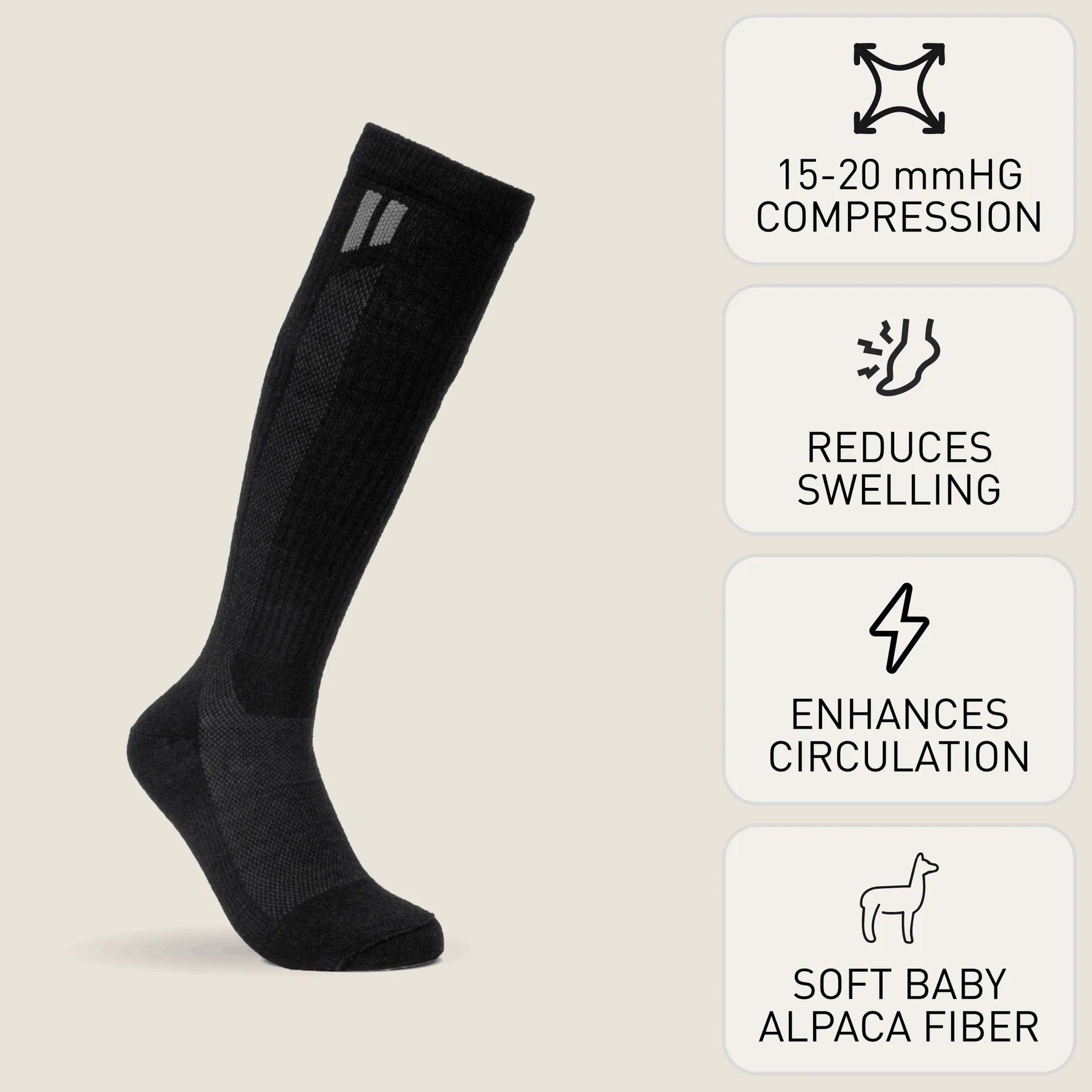 PureClo™ | Ultra-Soft Alpaca Compression Socks: All-Day Recovery & Zero Swelling