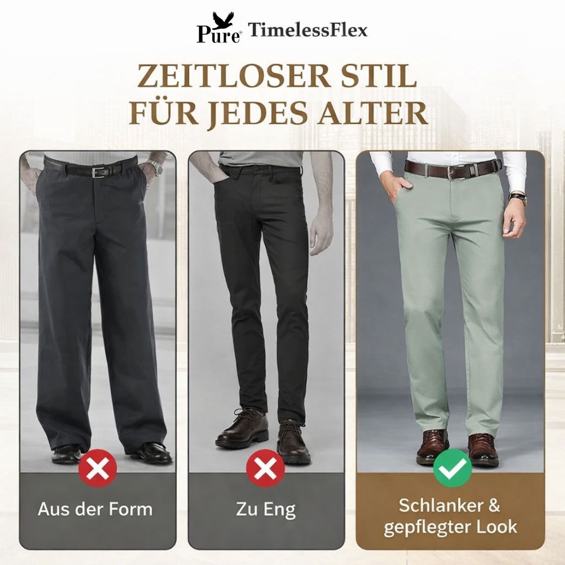 Pure™ TimelessFlex – Classic Straight Fit 4-Way Stretch Pants