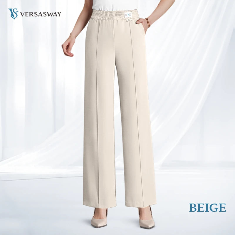 Pure&Clo - Ultra Smooth High Rise Elastic Waist Comfy Pants