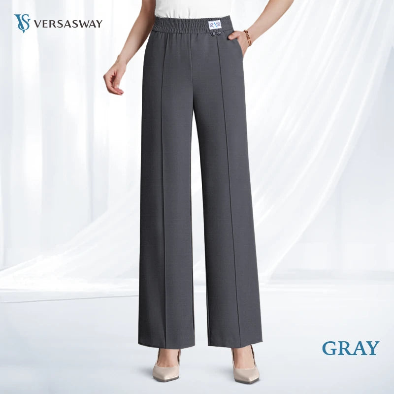 Pure&Clo - Ultra Smooth High Rise Elastic Waist Comfy Pants