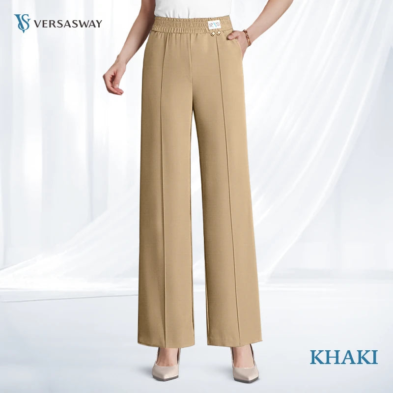 Pure&Clo - Ultra Smooth High Rise Elastic Waist Comfy Pants