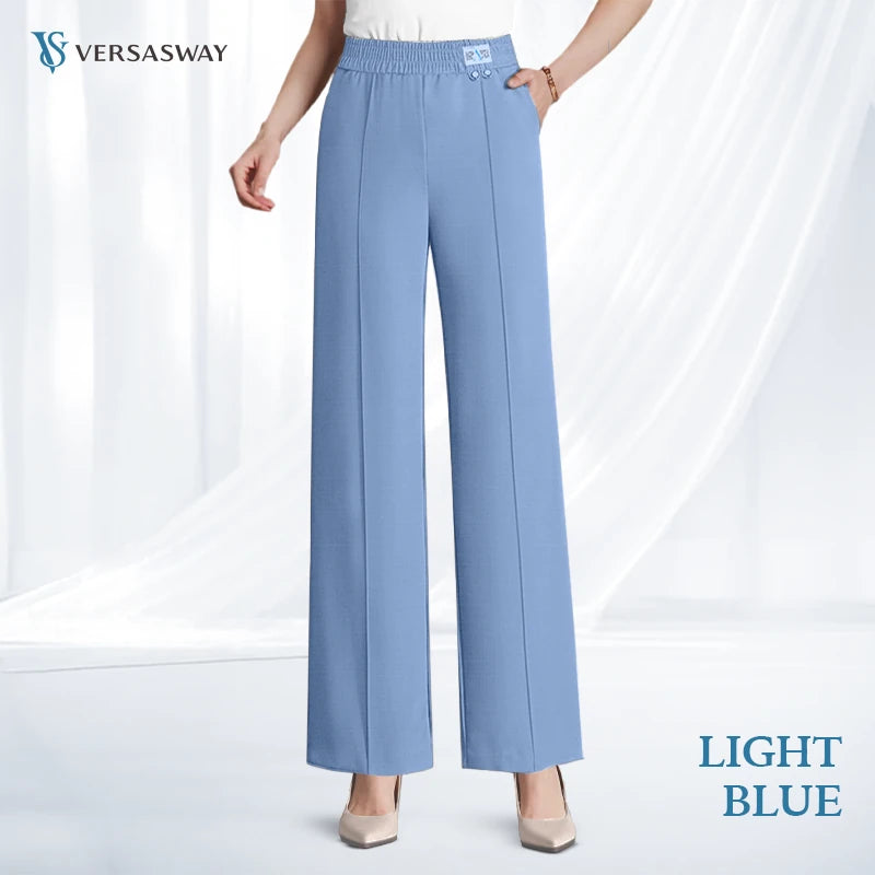 Pure&Clo - Ultra Smooth High Rise Elastic Waist Comfy Pants