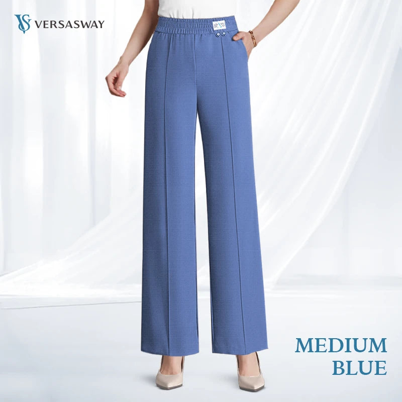 Pure&Clo - Ultra Smooth High Rise Elastic Waist Comfy Pants