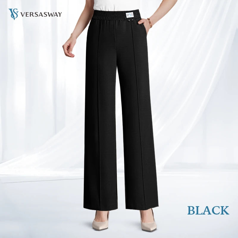 Pure&Clo - Ultra Smooth High Rise Elastic Waist Comfy Pants