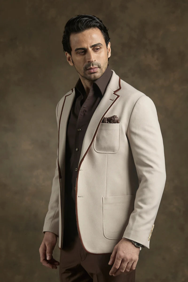 PURE | Ivory Noir Luxe Blazer