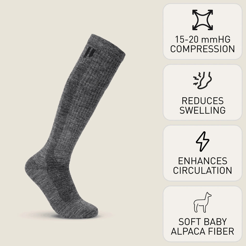 PureClo™ | Ultra-Soft Alpaca Compression Socks: All-Day Recovery & Zero Swelling