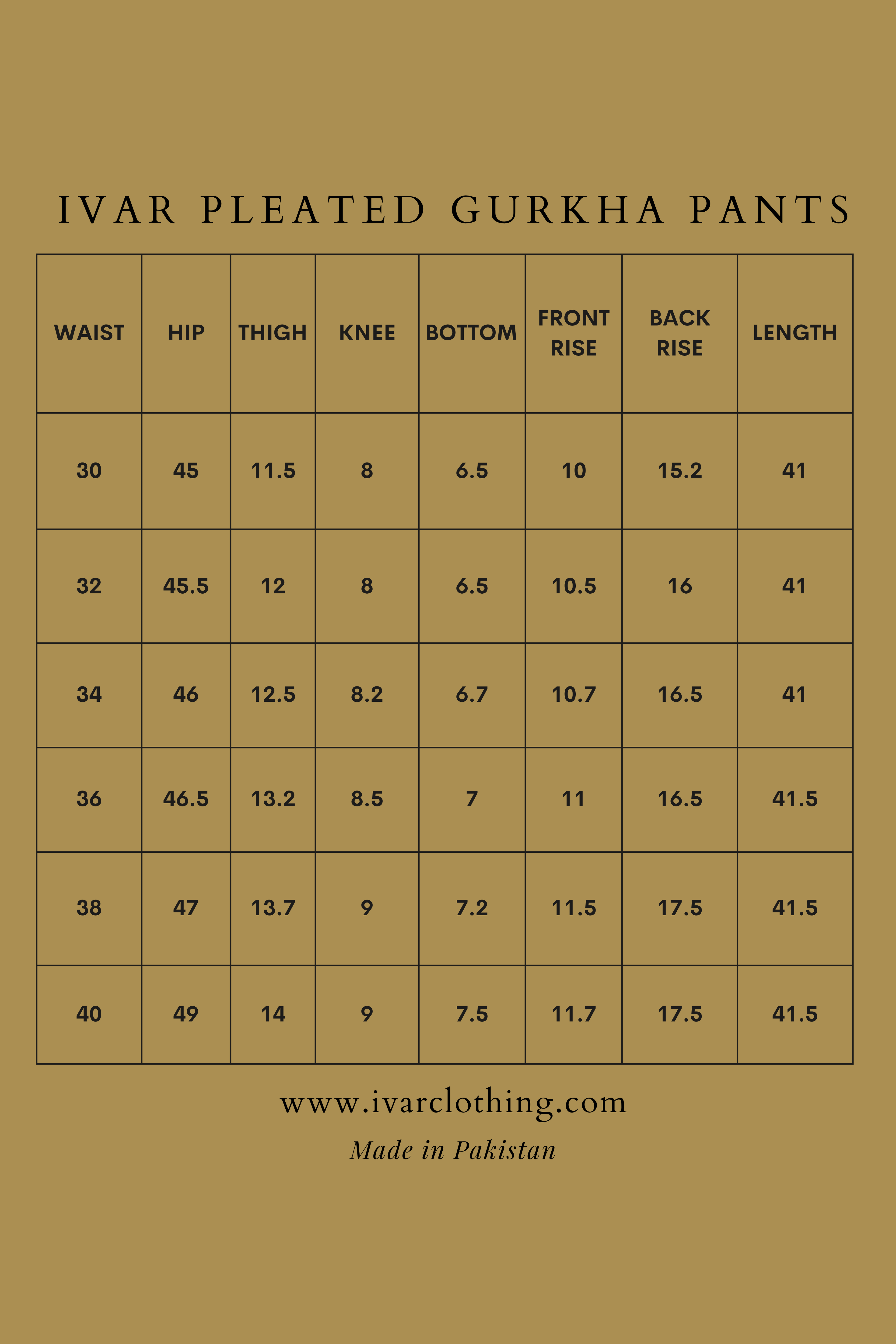 IVAR® Sand Stone Pleated Gurkha Pants