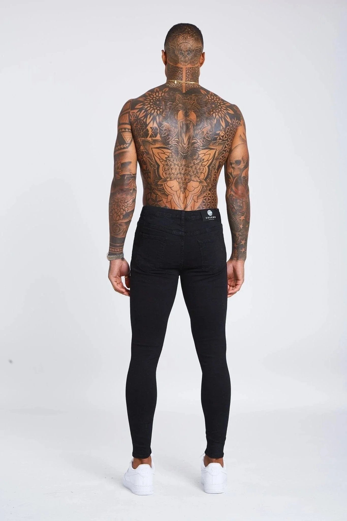 Legend London Jeans Black Jeans - Ripped & Repaired