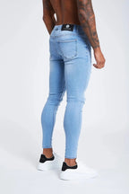 Legend London Jeans Light Blue Jeans - Ripped & Repaired