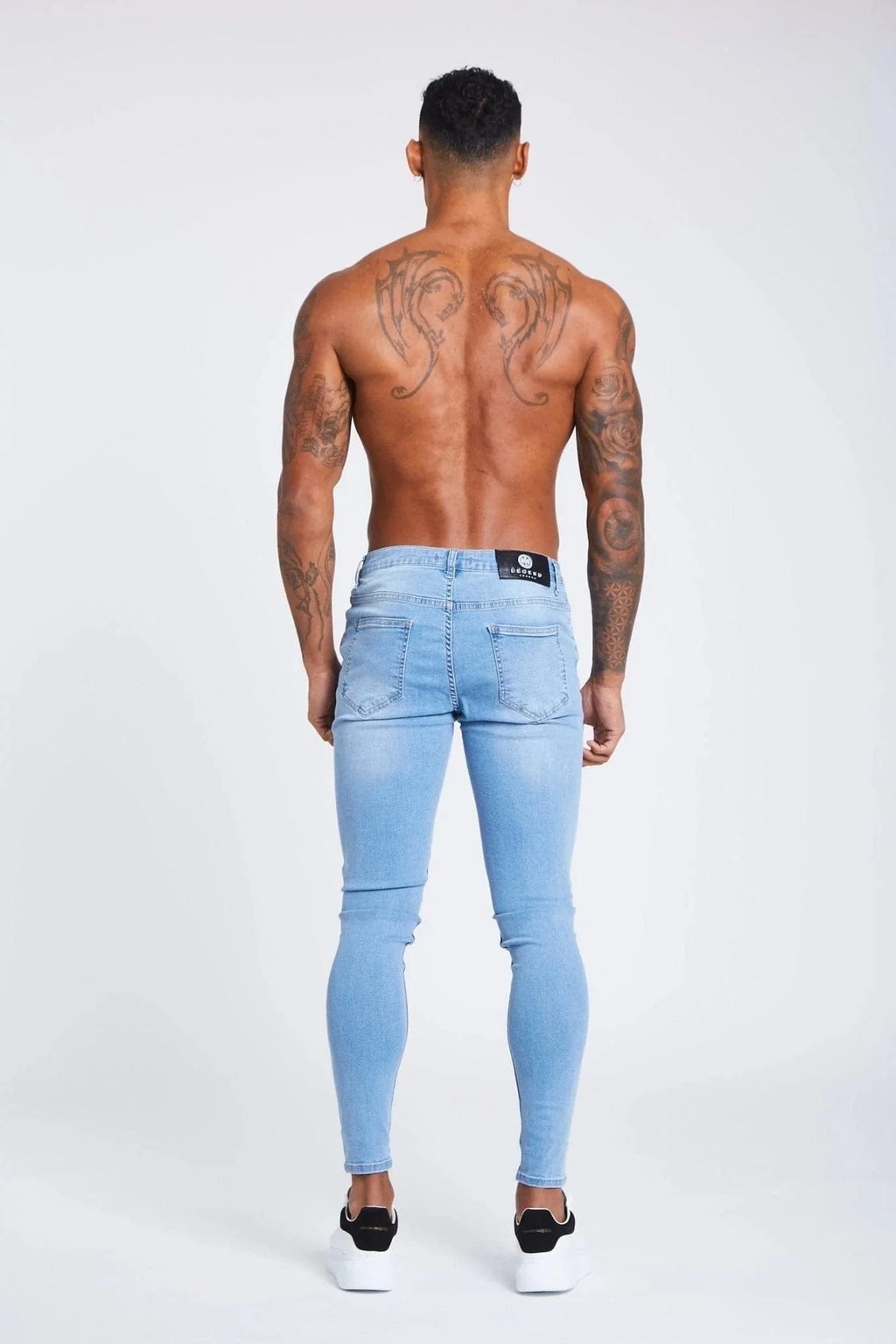 Legend London Jeans Light Blue Jeans - Ripped & Repaired