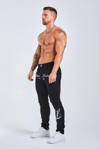 Legend London Jeans - slim 2.0 SLIM FIT JEANS 2.0 EMBROIDERED PRINTED DENIM - BLACK