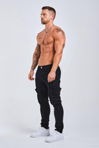 Legend London Jeans - slim 2.0 SLIM FIT JEANS 2.0 UTILTY CARPENTER - BLACK