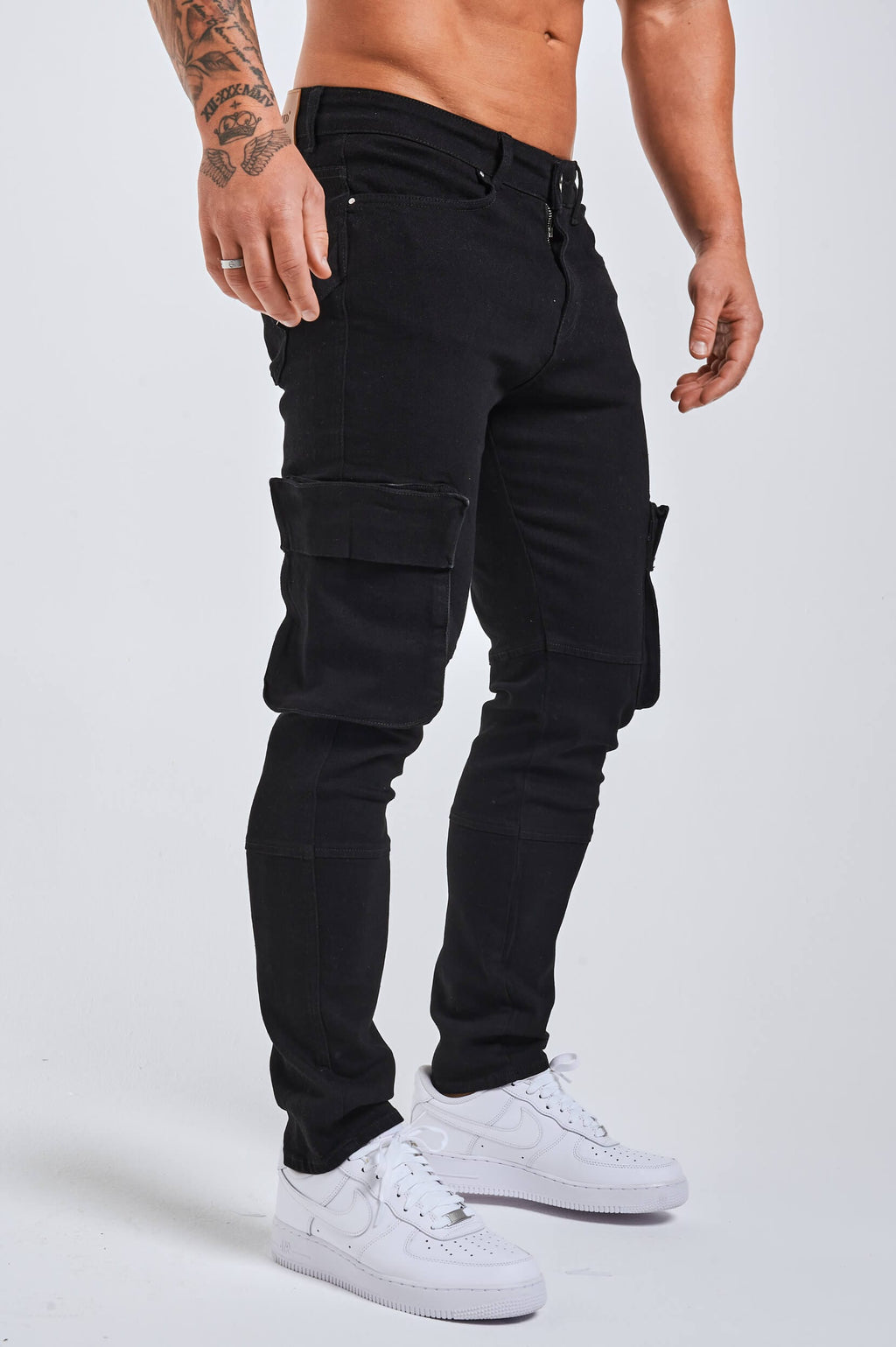 Legend London Jeans - slim 2.0 SLIM FIT JEANS 2.0 UTILTY CARPENTER - BLACK