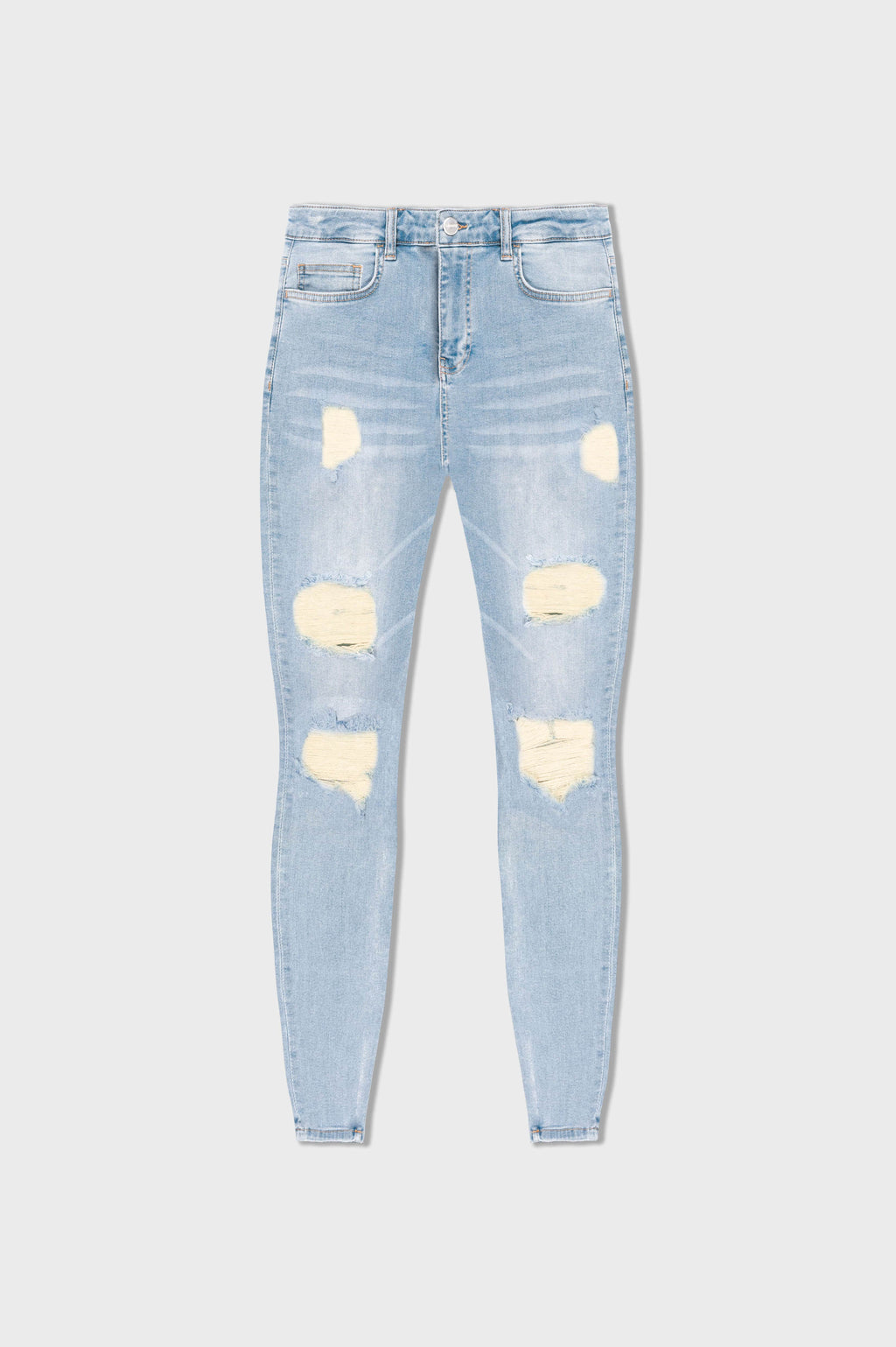 Legend London Jeans - spray on Stone Washed Jeans - Ripped & Repaired