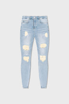 Legend London Jeans - spray on Stone Washed Jeans - Ripped & Repaired