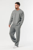 LEGEND LONDON KNITWEAR - SWEATER KNIT SWEATER - GREY MARL