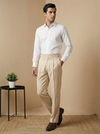 Beige Gurkha Pants
