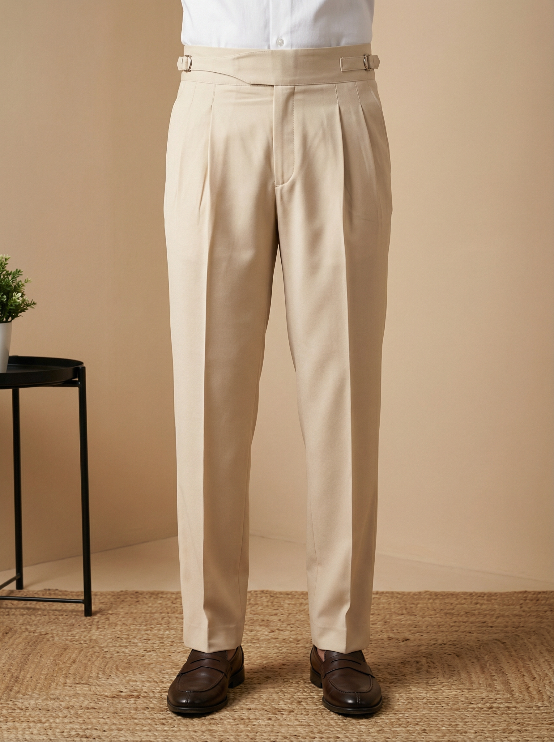 Beige Gurkha Pants