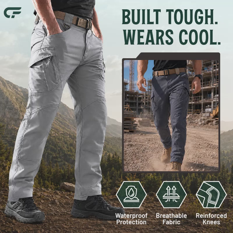 FlexCamo - Men's 9-Pocket Straight Fit Tactical Waterproof Pants