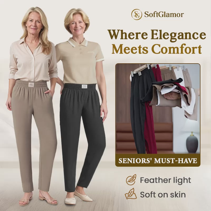 Pure&Clo - Women's Ultra Soft Perfect Drape Pull-On Pants