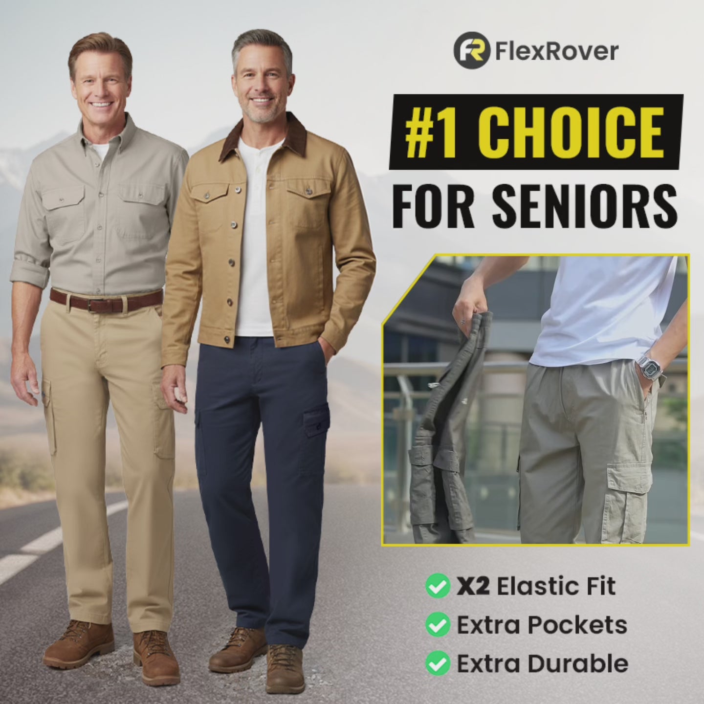 PURE FlexRover - Ultra Comfort Flex Fit Cargo Pants