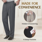 EaseTailor - Flexible Straight Fit Smart Comfort Pants