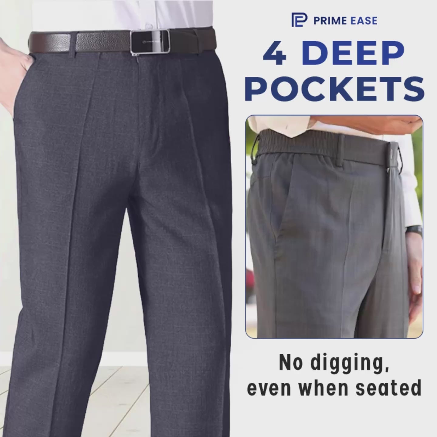 Pure™ PrimeEase - LAST DAY 70% OFF - Men’s Classic Ice Silk High Waist Comfort Pants